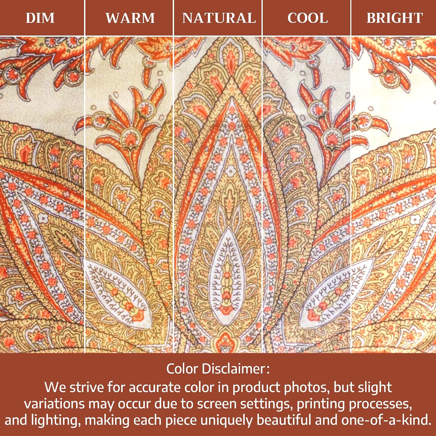 Maison d' Hermine Double Oven Mitt (7" x 35") 100% Cotton Heat Resistant BBQ Cooking Gloves with Loop for Thanksgiving Christmas Decorations Baking Cooking Barbeque Handling Hot Pan (Kashmir Paisley)