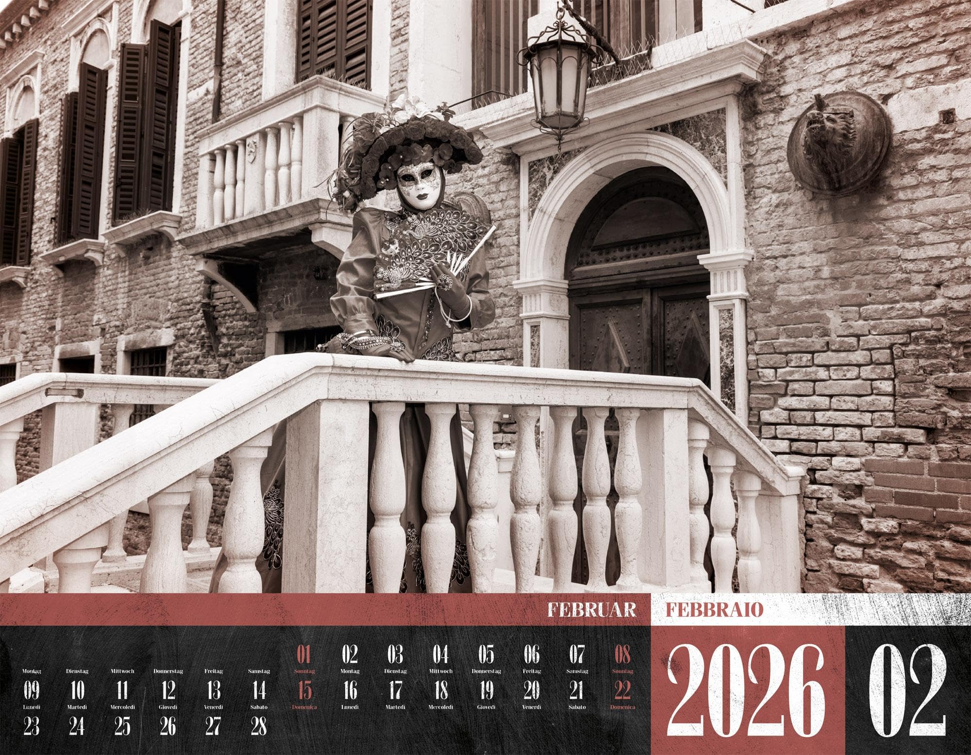 La Dolce Vita Kalender 2026 | Italienische Lebensart | Stimmungsvoller Italien-Kalender im großen Querformat (54x42 cm) | Fotos in Schwarz-Weiß/Sepia
