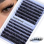 Wispy Lash Clusters Thick Eyelash Clusters 80D+100D Cluster Eyelash Extensions Spiky D Curly Lashes Clusters 266pcs DIY Cluster Lashes 10-18mm Volume Individual Eyelashes by TOOCHUNAG