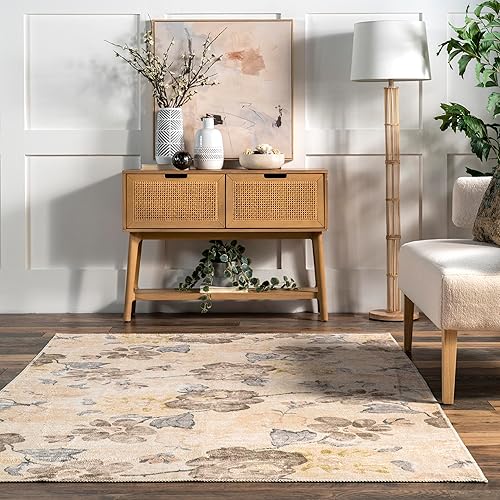 Miniatura 7 de nuLOOM Lilja - Alfombra vintage lavable a máquina, 5 x 8, marrón