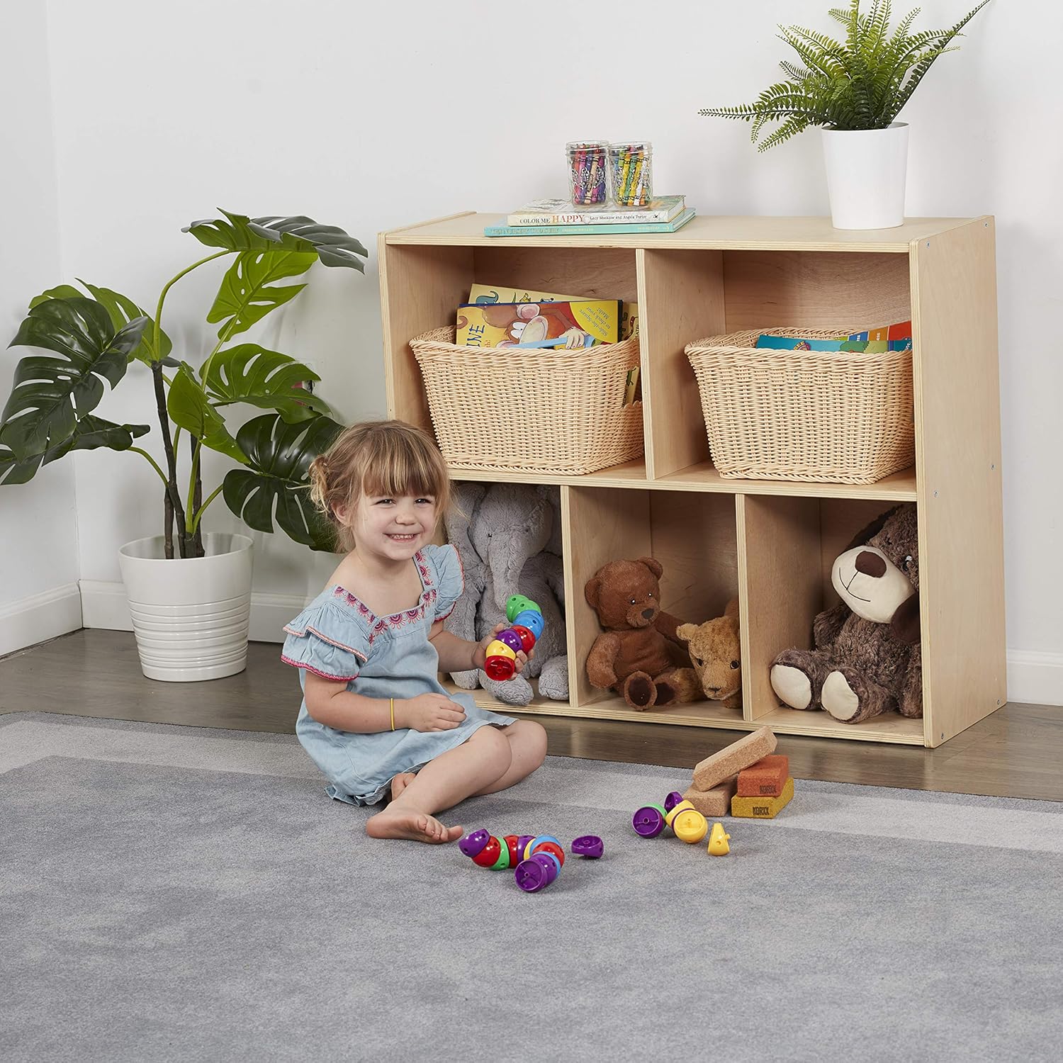 40% Off Discount ECR4Kids Birch Streamline 5-Section Storage Cabinet, Wood Book Shelf Organizer/Toy Storage for Kids, 30” Tall – Natural 🛒 Flash Sale ECR4Kids Birch Streamline 5-Section Storage Cabinet, Wood Book Shelf Organizer/Toy Storage for Kids, 30” Tall – Natural