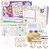 Good Vibes Journal DIY Set by Craft Vibes Only – Personalized Diary - Custom Journals for Girls - Creative Writing Scrapbook Kit - Customize Your Notebook - Pen Included! - Ages 8 & Up