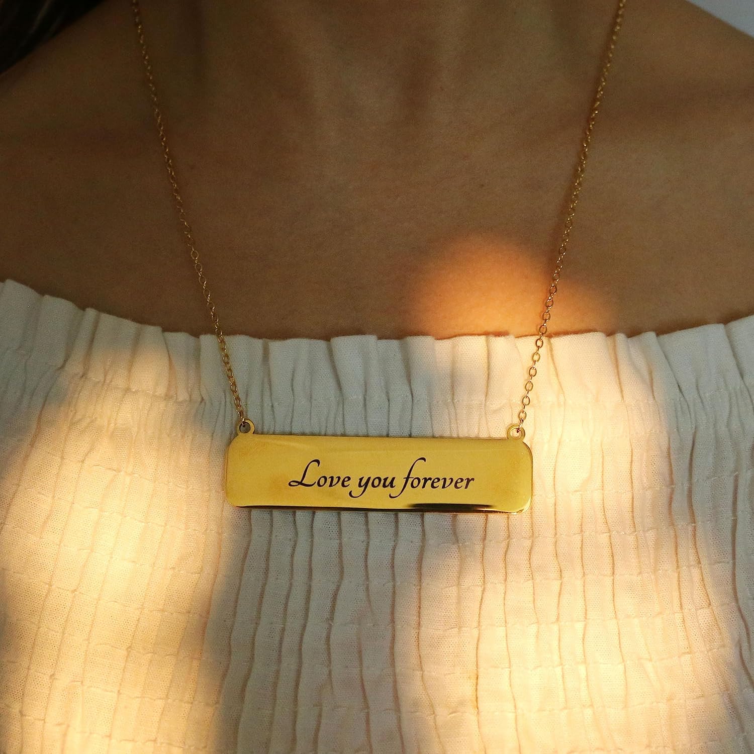 Petite Boutique Personalized Name Necklace Gift Emerald Sea Perfect Summer Necklace Beach Jewelry Memory Necklaces