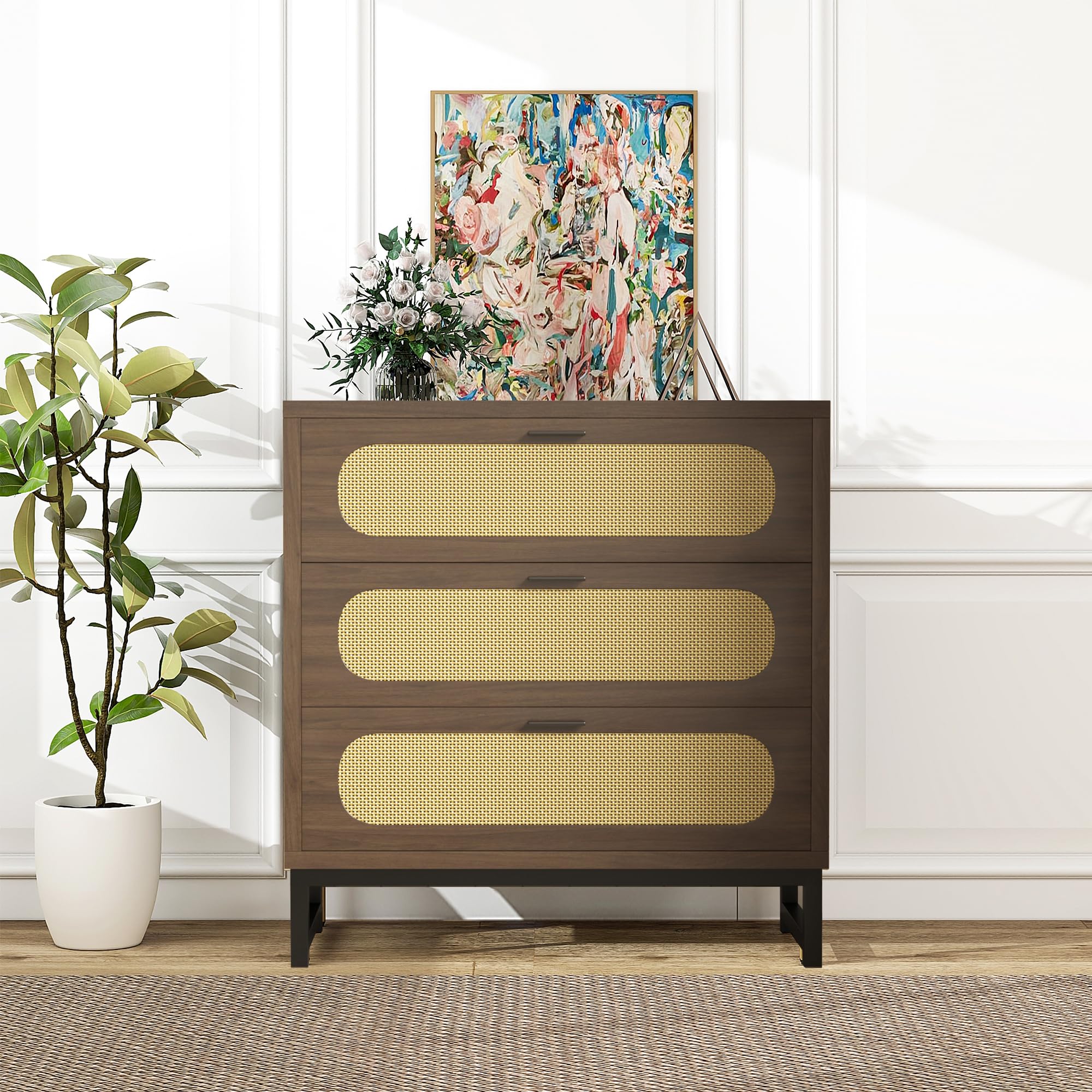 Amazon.com: Vudanfe 3 Drawer Dresser for Bedroom, Closet Dresser with ...