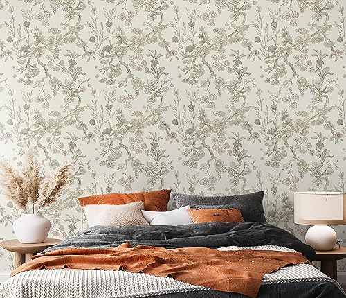 Miniatura 4 de Papel tapiz autoadhesivo de 16.14 x 197 pulgadas, papel tapiz floral amarillo extraíble, papel de contacto floral para pegar en las paredes,