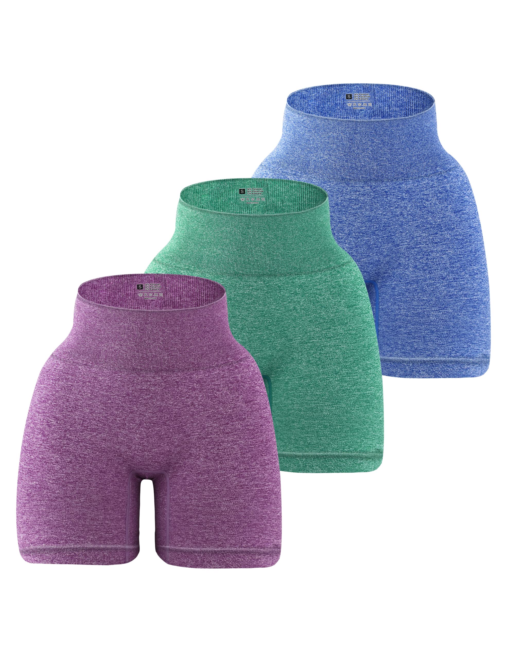 VALANDYGym Shorts for Women - Seamless Sports Shorts - High Waisted Biker Shorts - Tummy Control Yoga Shorts