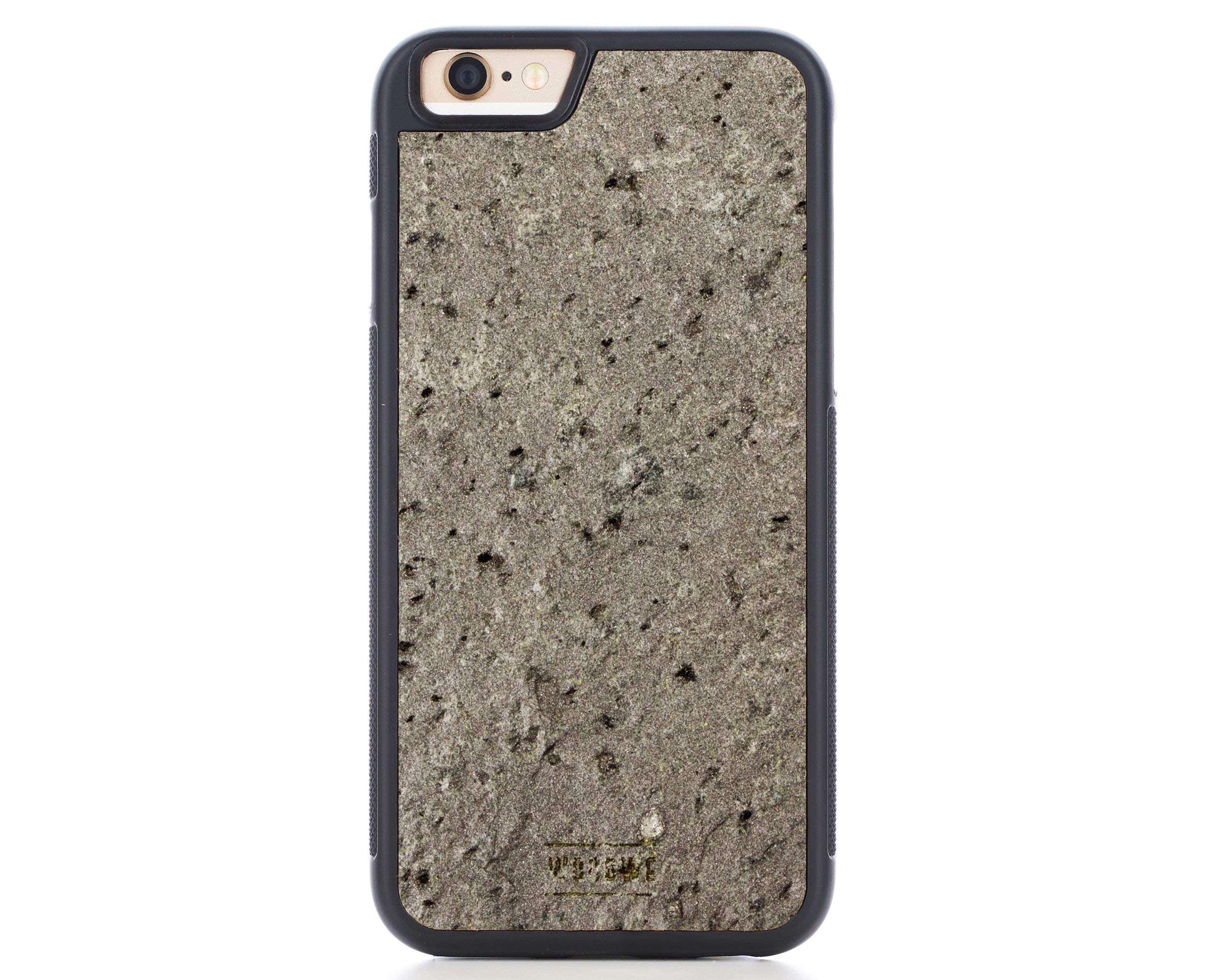 WoodWe Iphone Case made of Natural Stone | For Iphone 6/ 6s | Slim & Handmade Cover | Heavy Duty Protection | SILVER GREY