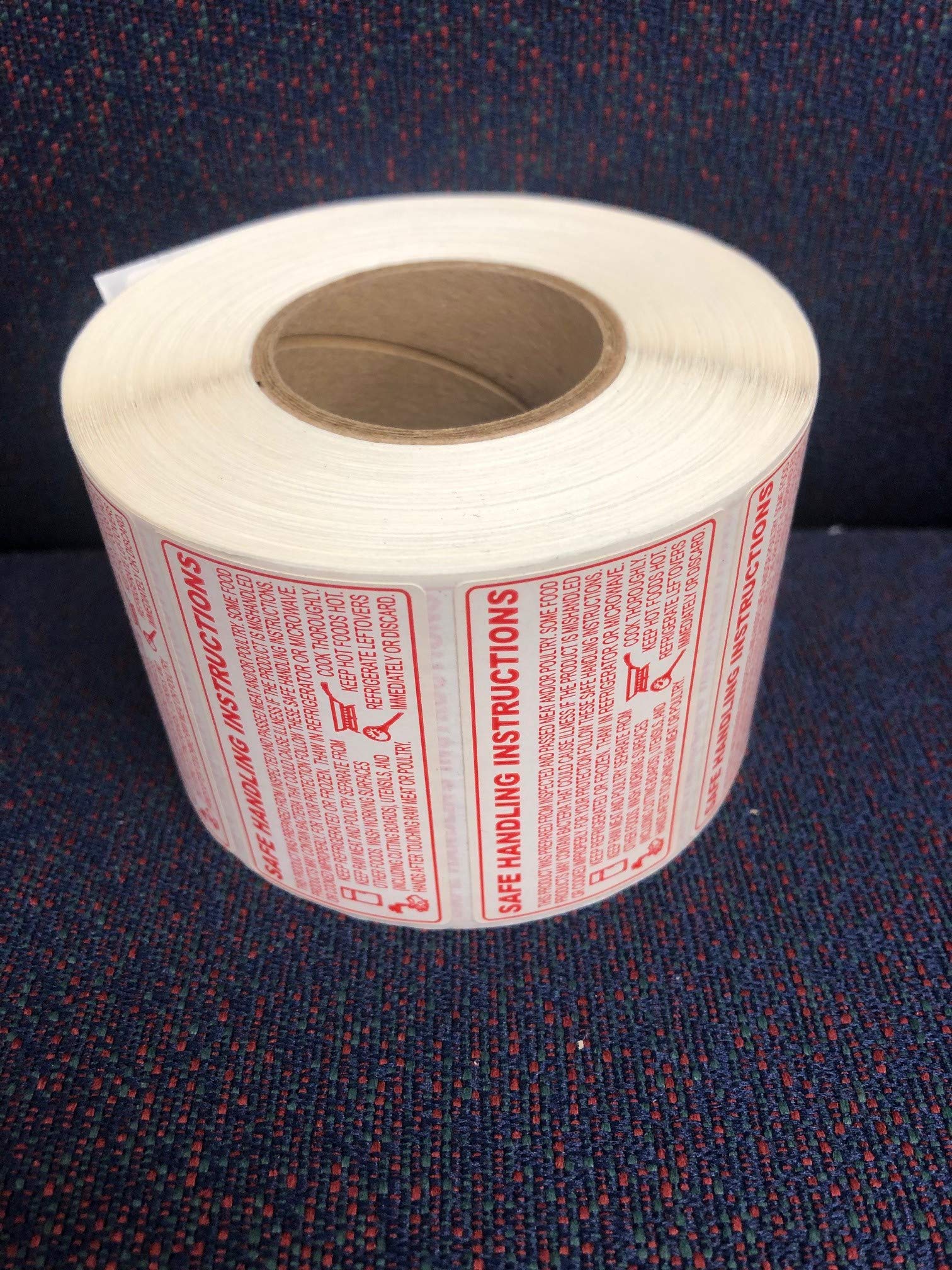 2.25 X 1.125 Food Labels Food Safe Handling Labels - 12 Rolls Of 1000 Labels, 2.25x1.125 Inch Made In USA Meat Market Labels - View #3