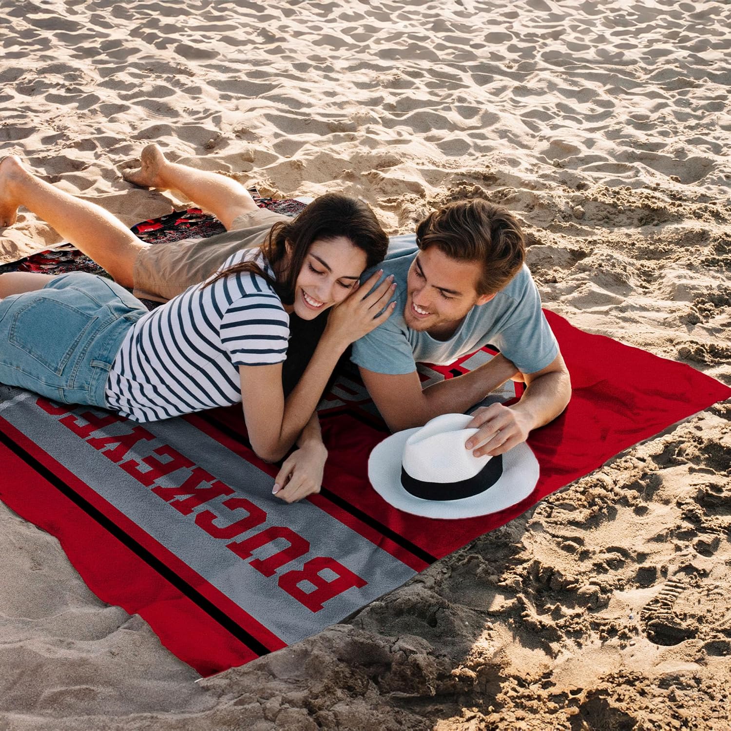 Northwest Ohio State Buckeyes NCAA Microfiber Beach Towel, Quick-Dry, Soft & Absorbent Lightweight Travel Essentials for Pool or Bath, 60x70 inches