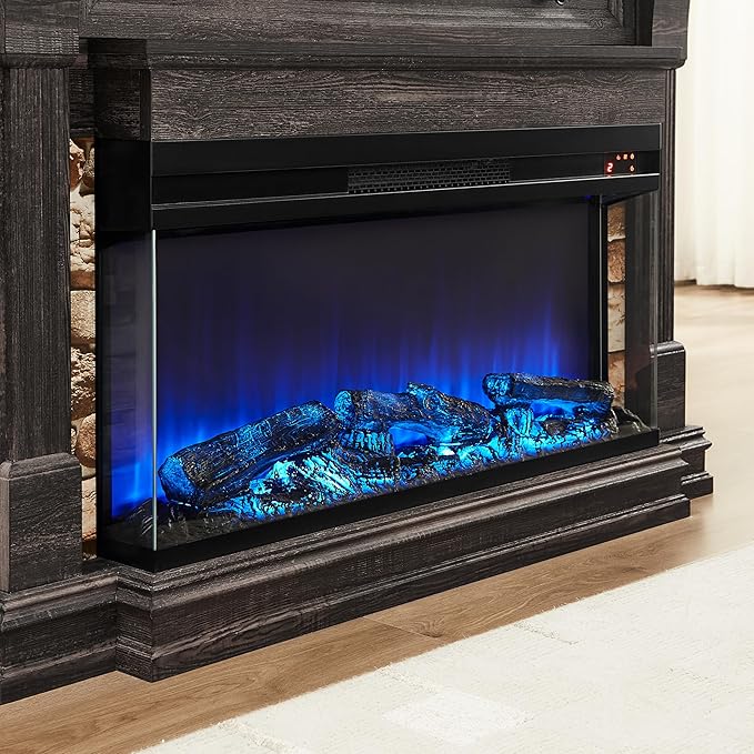 Chimenea Eléctrica OKD 52 Pulgadas con Manto, Soporte TV miniatura 8