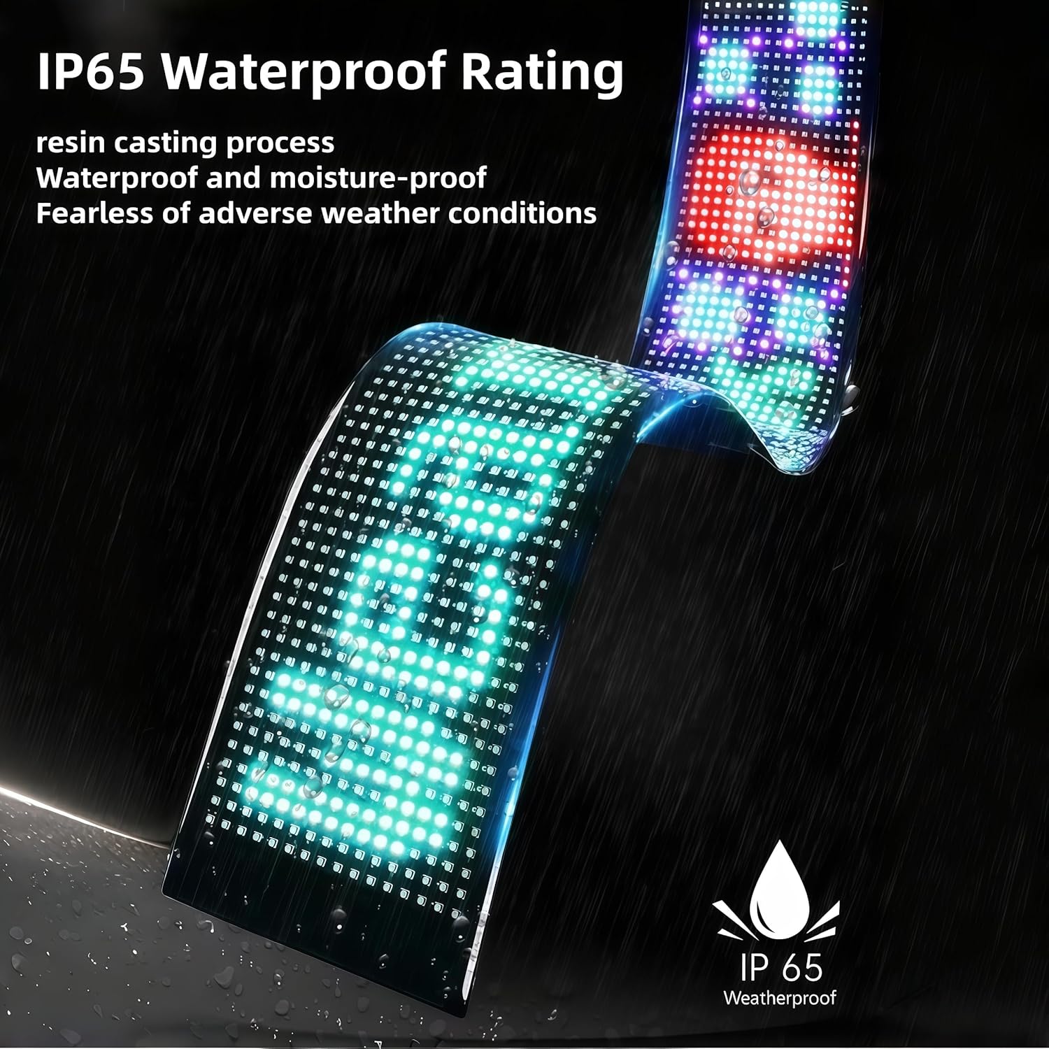 AI Voice Controlled Golf Cart Devil Eyes Light Sign& Led Eyes for Car Windshield - 23x5in Programmable Flexible LED Screen with App Control Animated Scrolling Electra Eyes for Truck UTV Decor