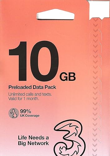 Nueva tarjeta SIM prepago para Europa (Reino Unido) 10 GB Datos ilimitados MinutosTextos para 30 días con itineranciauso gratuito en 71 destinos