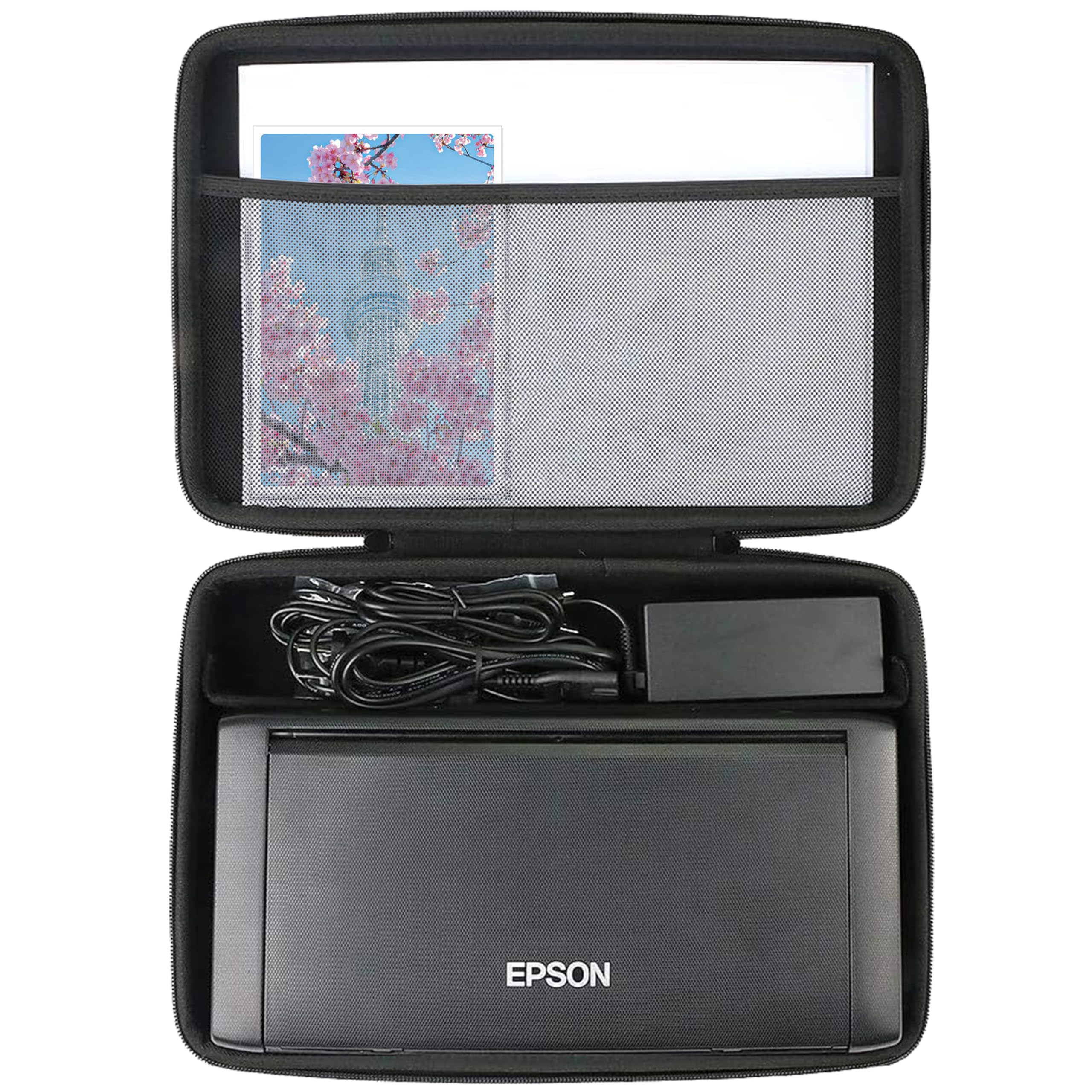（ケースのみ）エプソン EPSON プリンター A4 モバイル カラーインクジェットPX-S06B 専用収納ケース，ブラック‐co2CREA