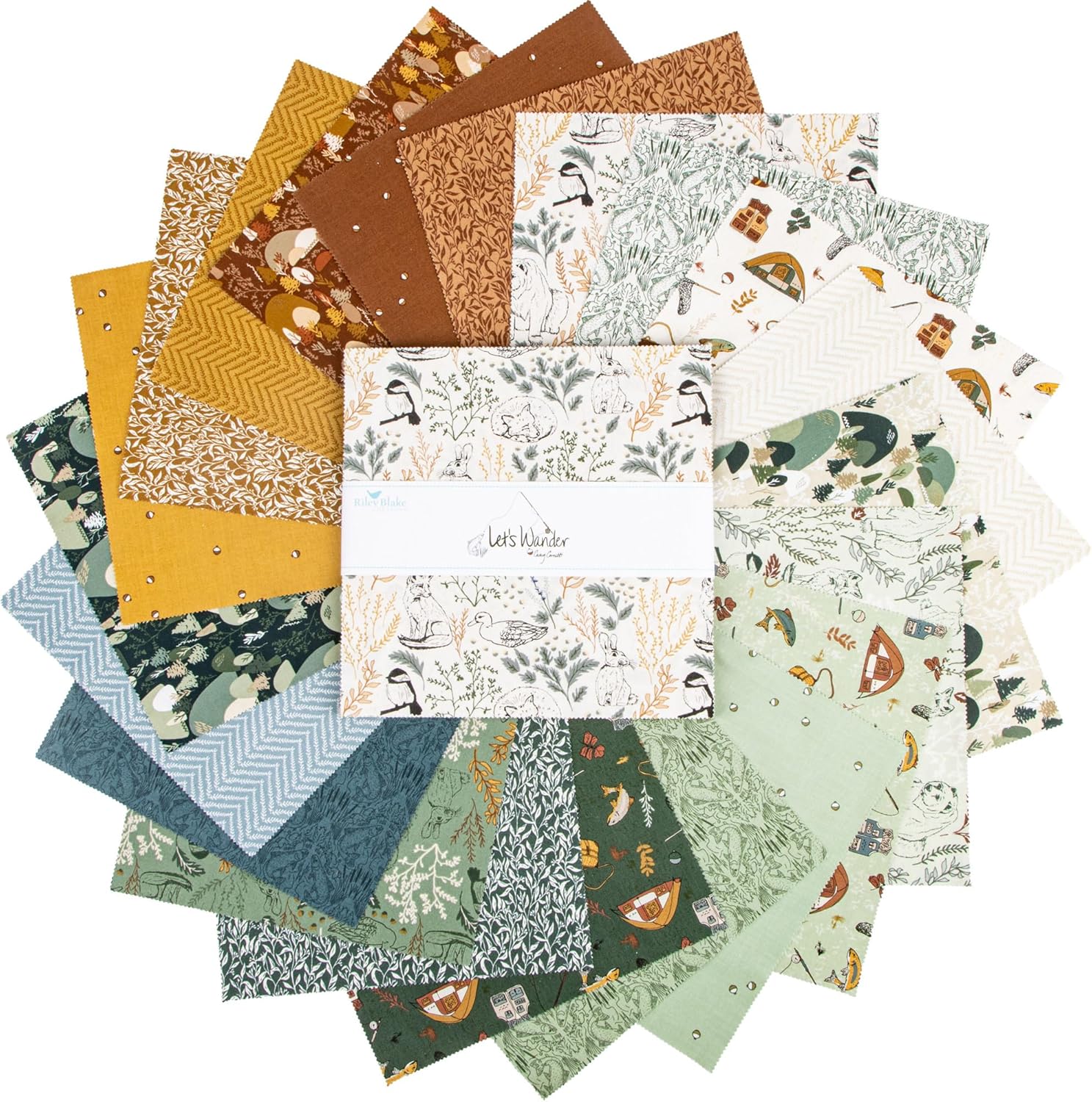 Casey Cometti Let's Wander 10" Stacker 42 10-inch Squares Layer Cake Riley Blake Designs 10-16880-42