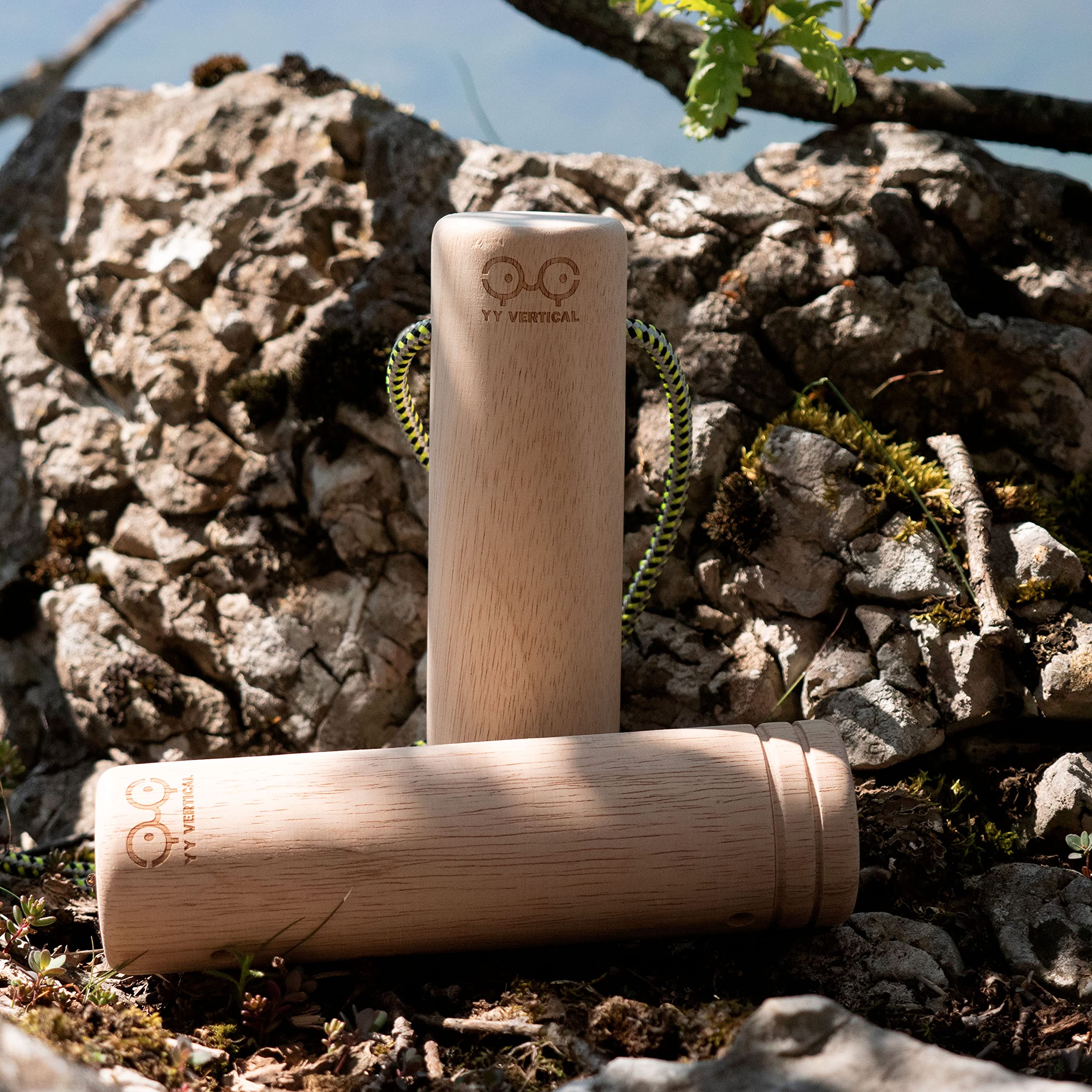 YY Vertical Cilindro Twins 55 mm, attacco per arrampicata (venduto da coppia) legno taglia unica