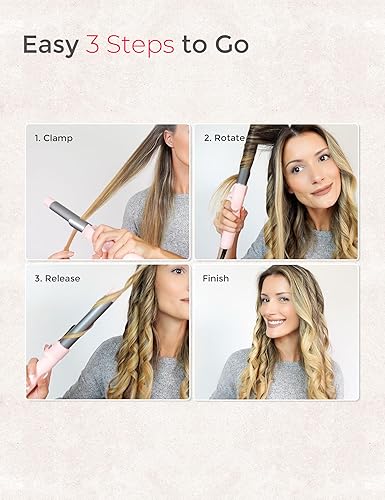 Miniatura 7 de Rizador giratorio de 1 pulgada  TYMO Rota actualizado 2024 varita automática para ondas de playa, rizador automático profesional de turmalina de