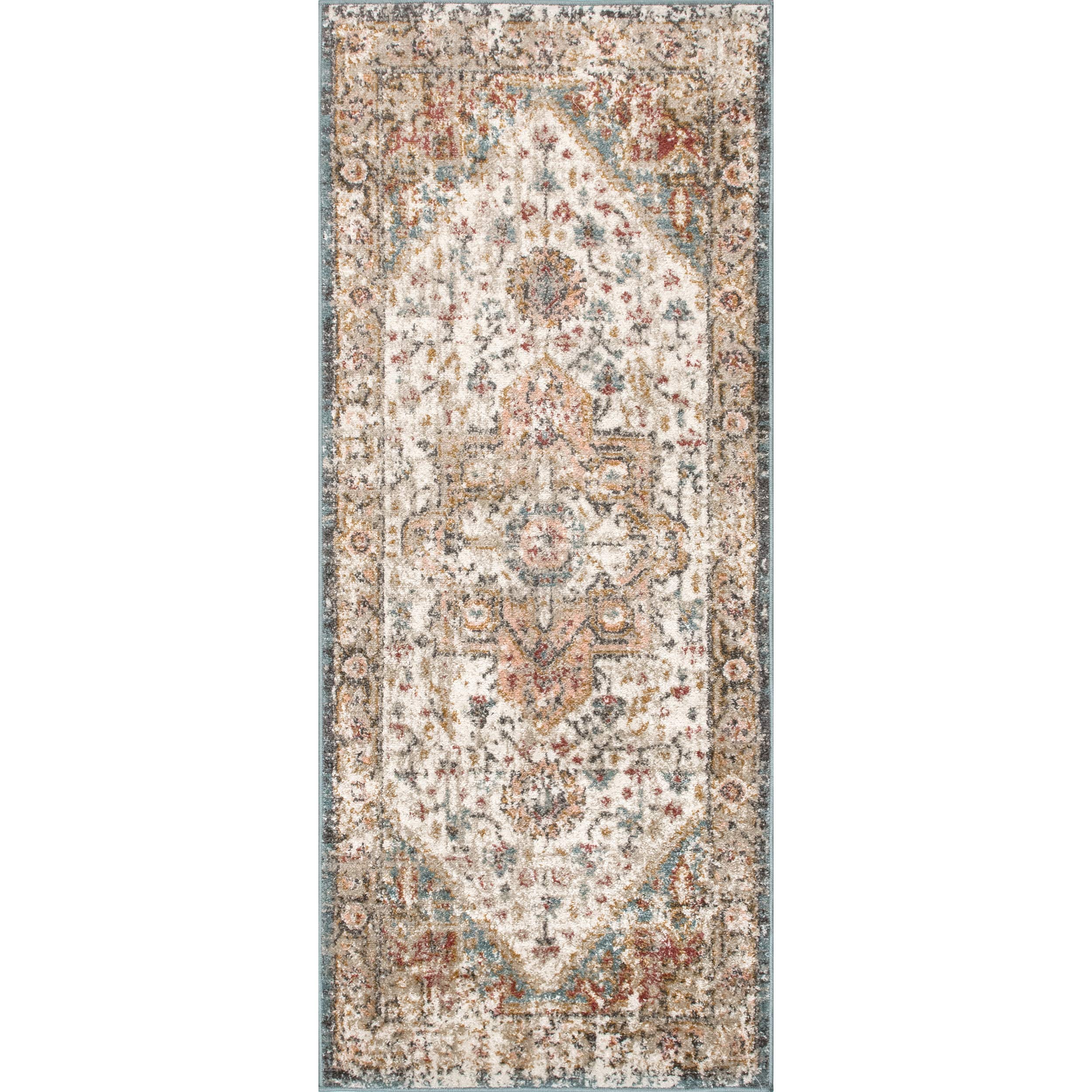 nuLOOM Shane Persian Vintage Runner Rug, 2' 6" x 6', Beige