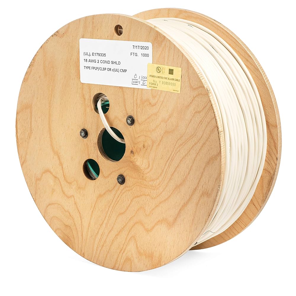 18 AWG 2 Conductor (UL) Certified 100% Copper Type CMP