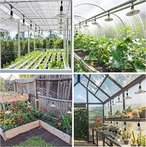 Miniatura 3 de Luces de cultivo al aire libre para invernadero, luces de cultivo de invernadero de espectro completo para plantas al aire libre, cadena impermeable