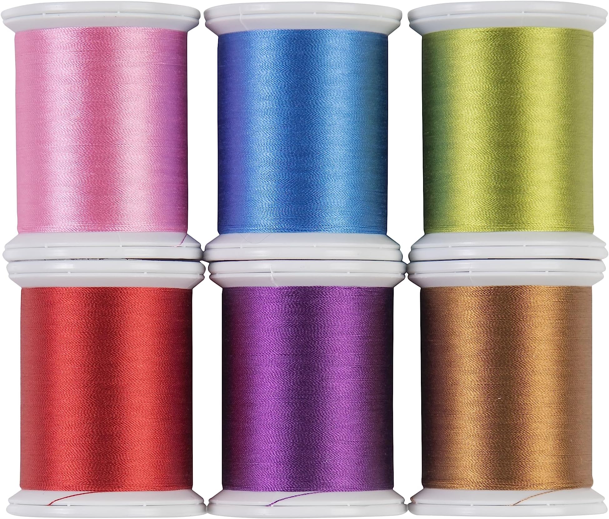 Superior Threads Kimono Silk Sewing Quilting Thread 220 Yard Spool 6-Pack (Spring)