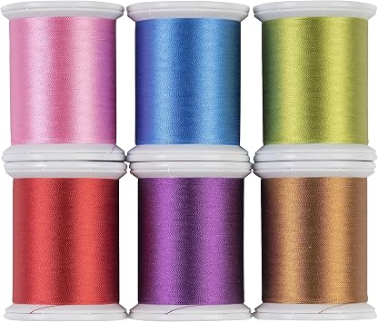 Superior Threads Kimono Silk Sewing Quilting Thread 220 Yard Spool 6-Pack Spring