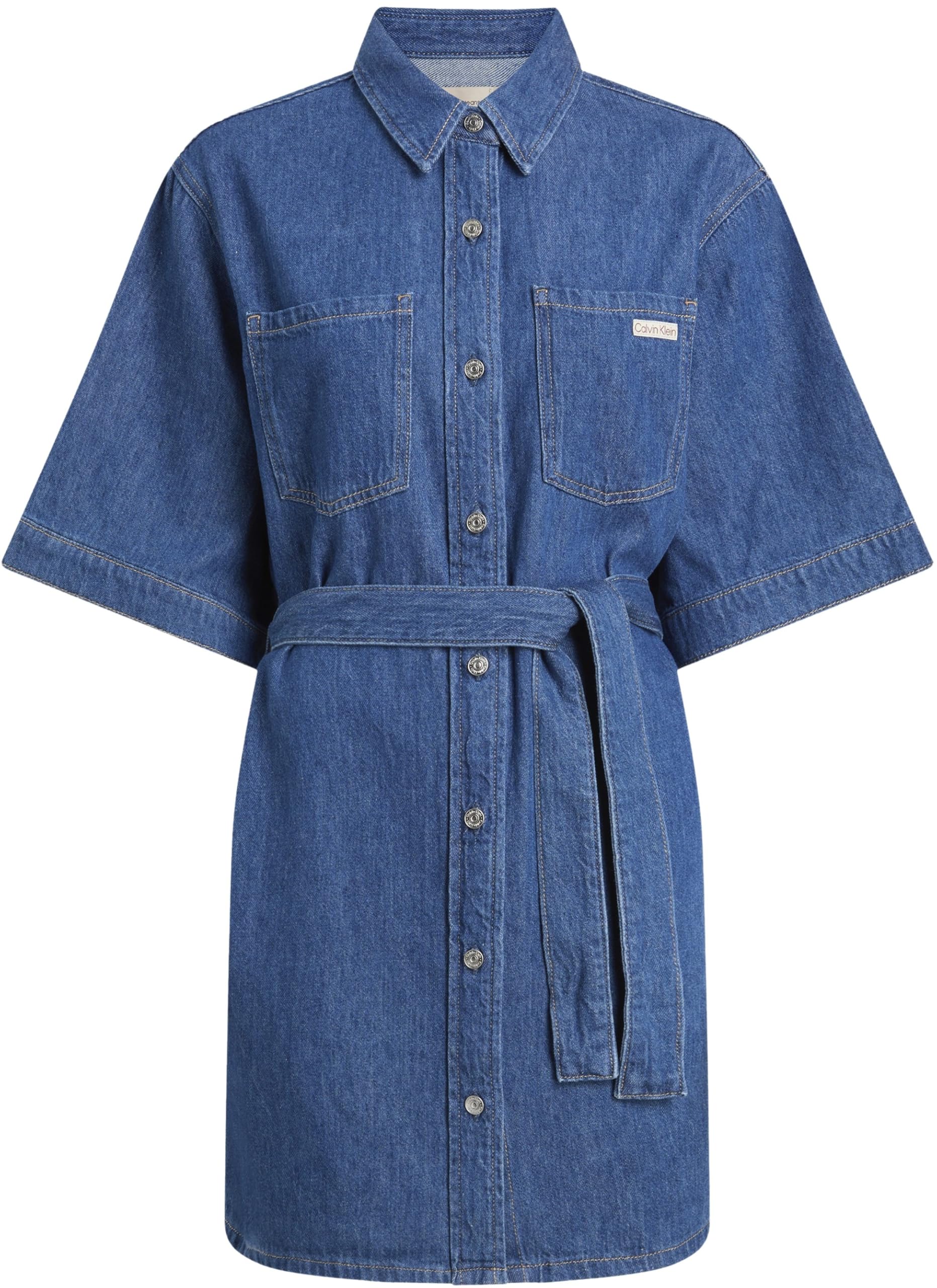 Calvin Klein Sukienka koszulowa Kobiety Linen Boxy Belted Shirt Dress J20j225169
