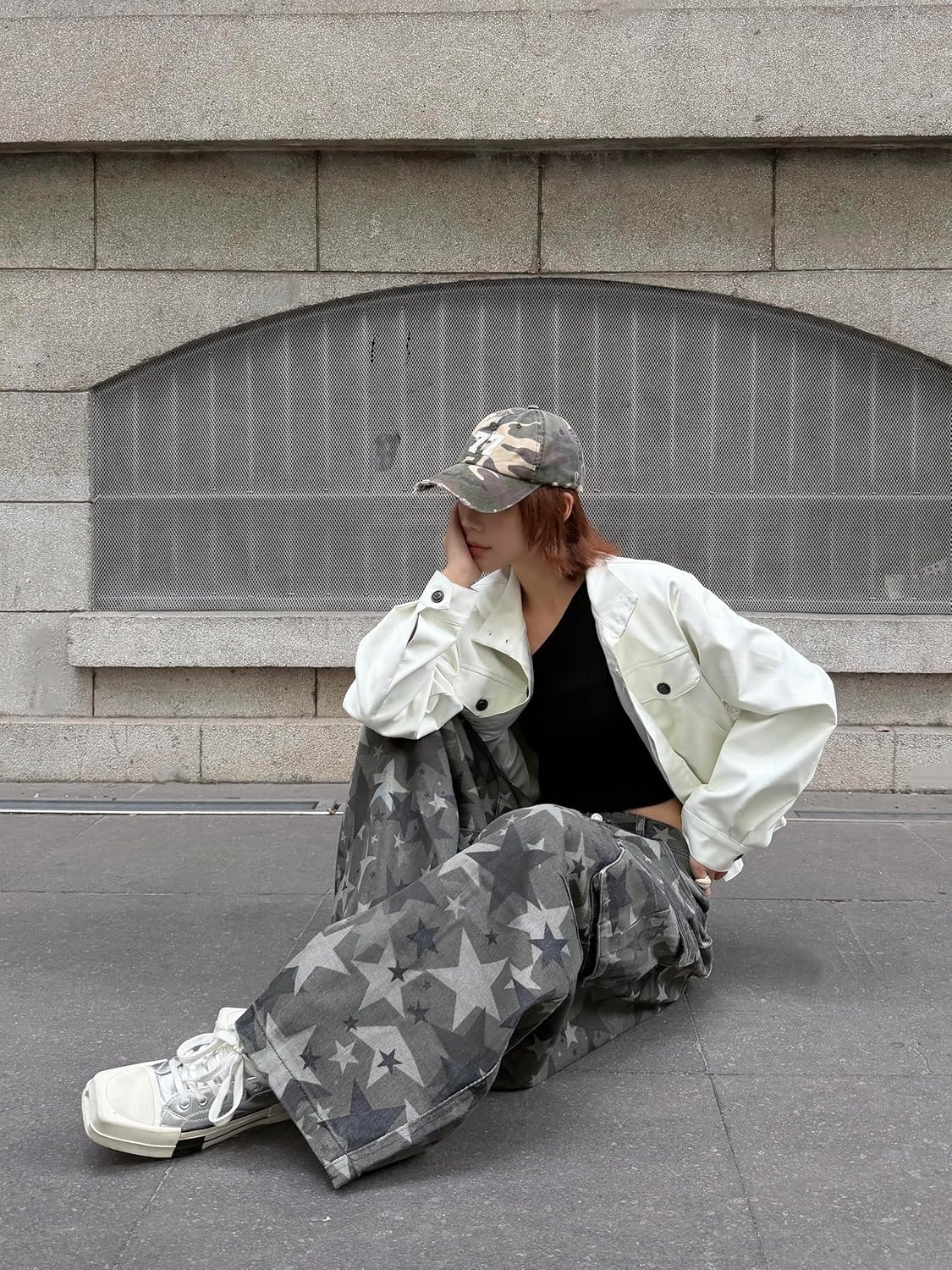 Barrel Baggy Jeans for Women Gothic Boyfriend Style Straight Wide Leg Low Rise Denim Pants Streetwear Aesthetic Clothes