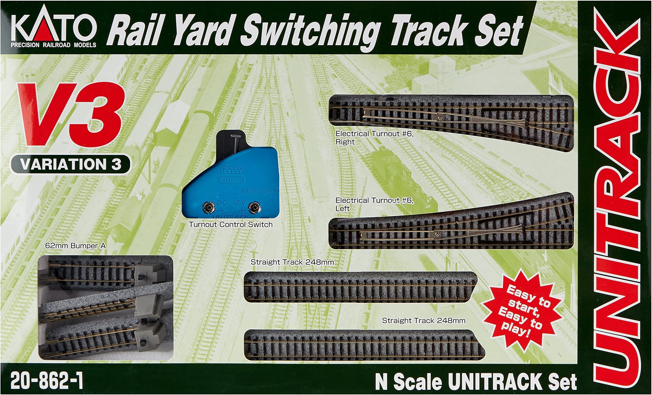 USA Model Train Products V3 UNITRACK Rail Yard Switching Set