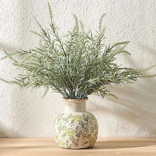 Miniatura 34 de SIDUCAL Jarrón Vintage Azul y Blanco | Cerámica Chinoiserie Floral de 6 Pulgadas | Jarrón Retro de Porcelana Azul y Blanca con Efecto Agrietado de