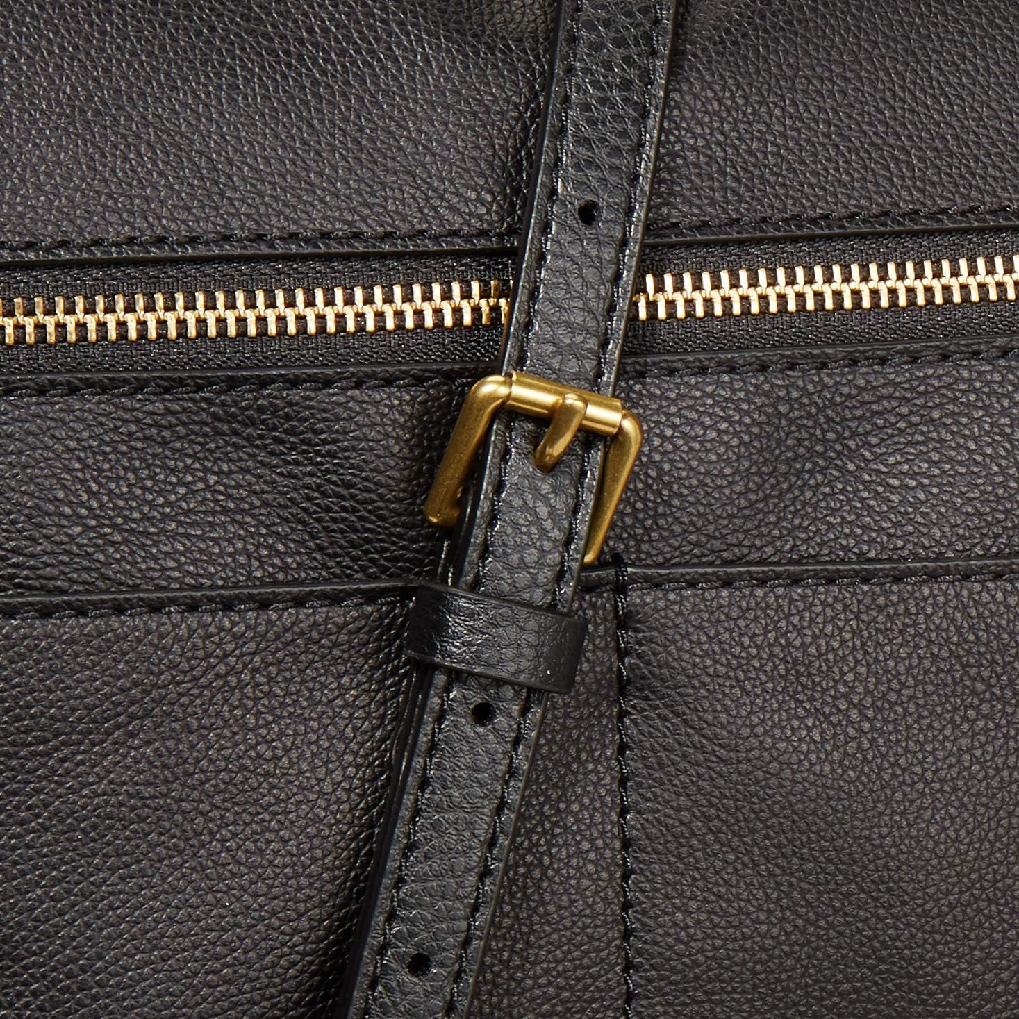 Fossil Women's Fiona Leather Large Crossbody Purse Handbag, Black: Handbags: 