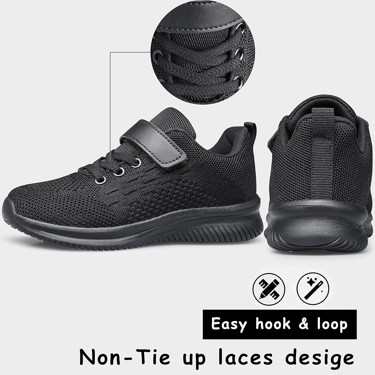 YHOON Boys Girls Shoes Kids Sneakers Breathable Athletic Running Tennis Shoes for Toddler/Little Kid/Big Kid - Image 4