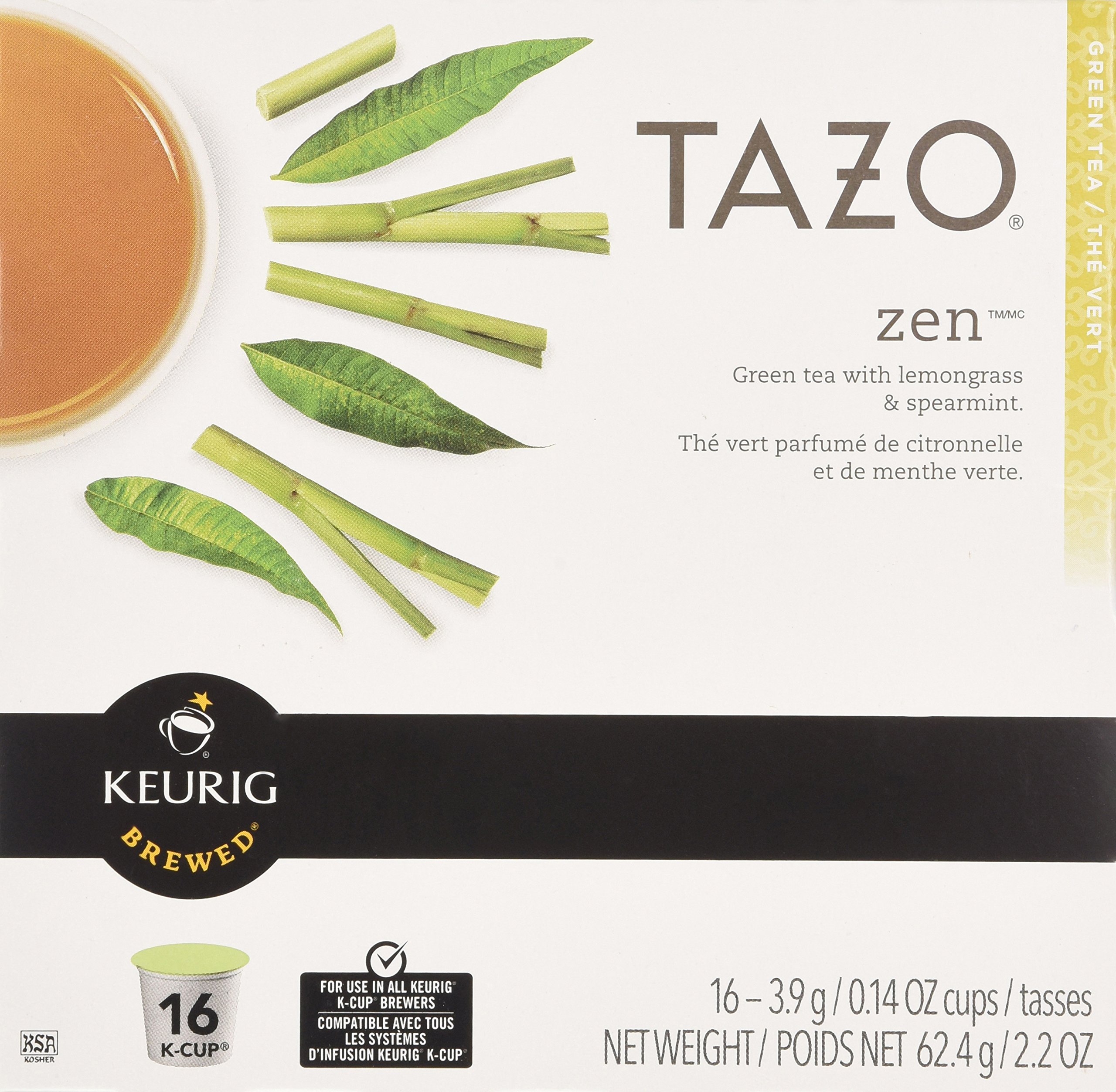 Starbucks Tazo Tea * Zen * Green Tea, 3 Boxes of 16 K-Cups