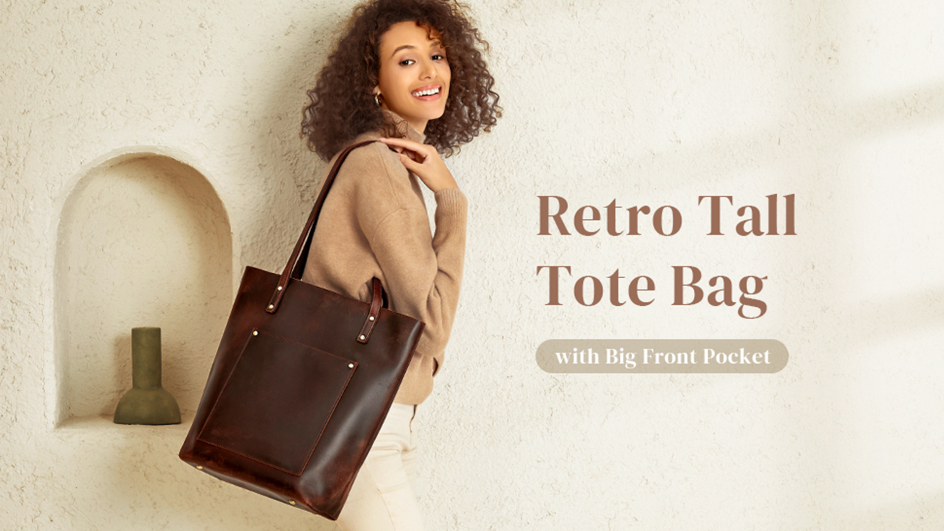 Bolso Tote de Cuero S-ZONE para Mujer miniatura 7