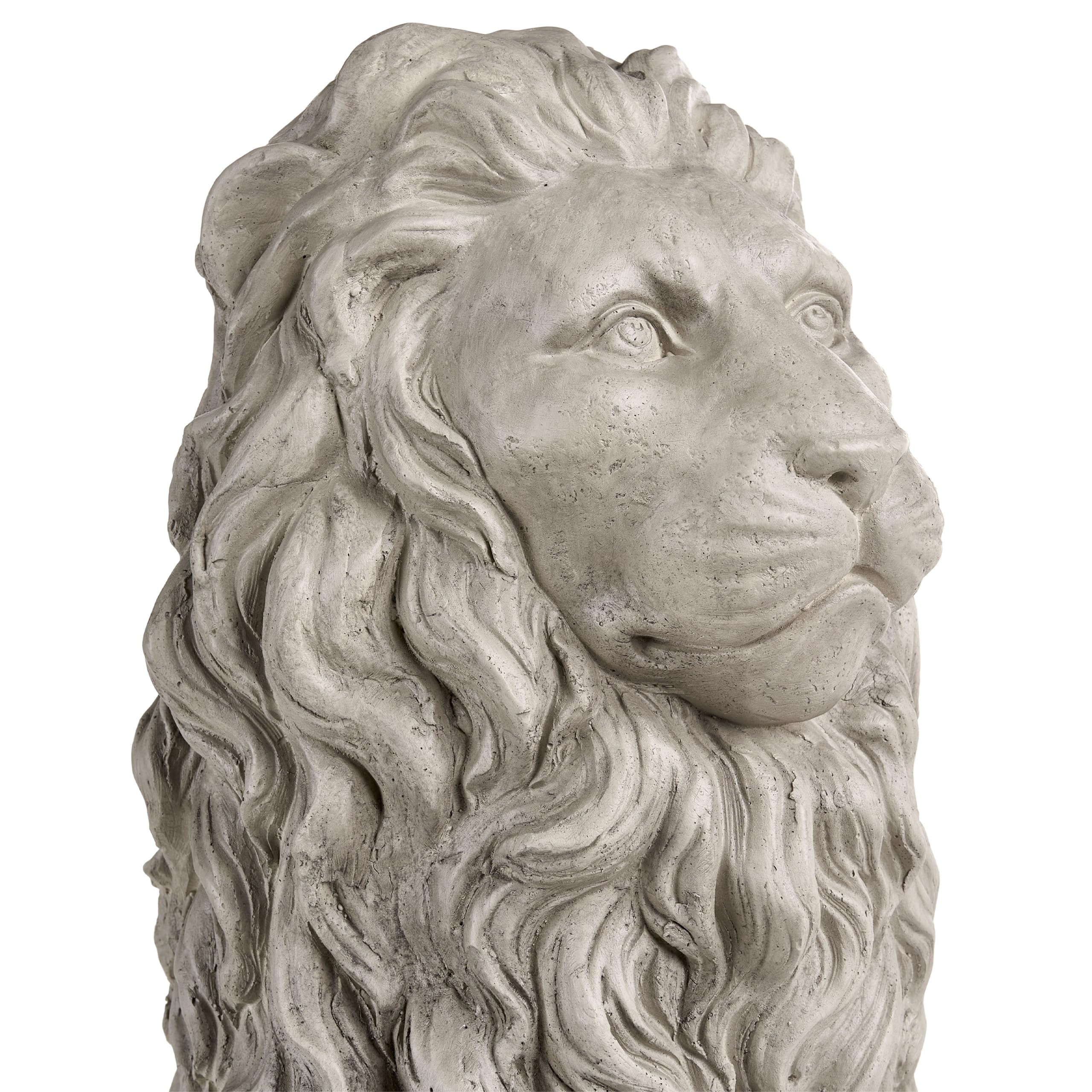 Beliani Statua decorativa da giardino a forma di 34 x 40 x 70 cm, scultura da esterno, grigio chiaro,