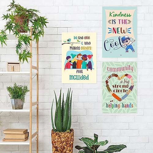 Miniatura 5 de easykart labels Póster motivacional para el aula, juego de 6 pósteres artísticos de pared con mentalidad de crecimiento, carteles inspiradores para