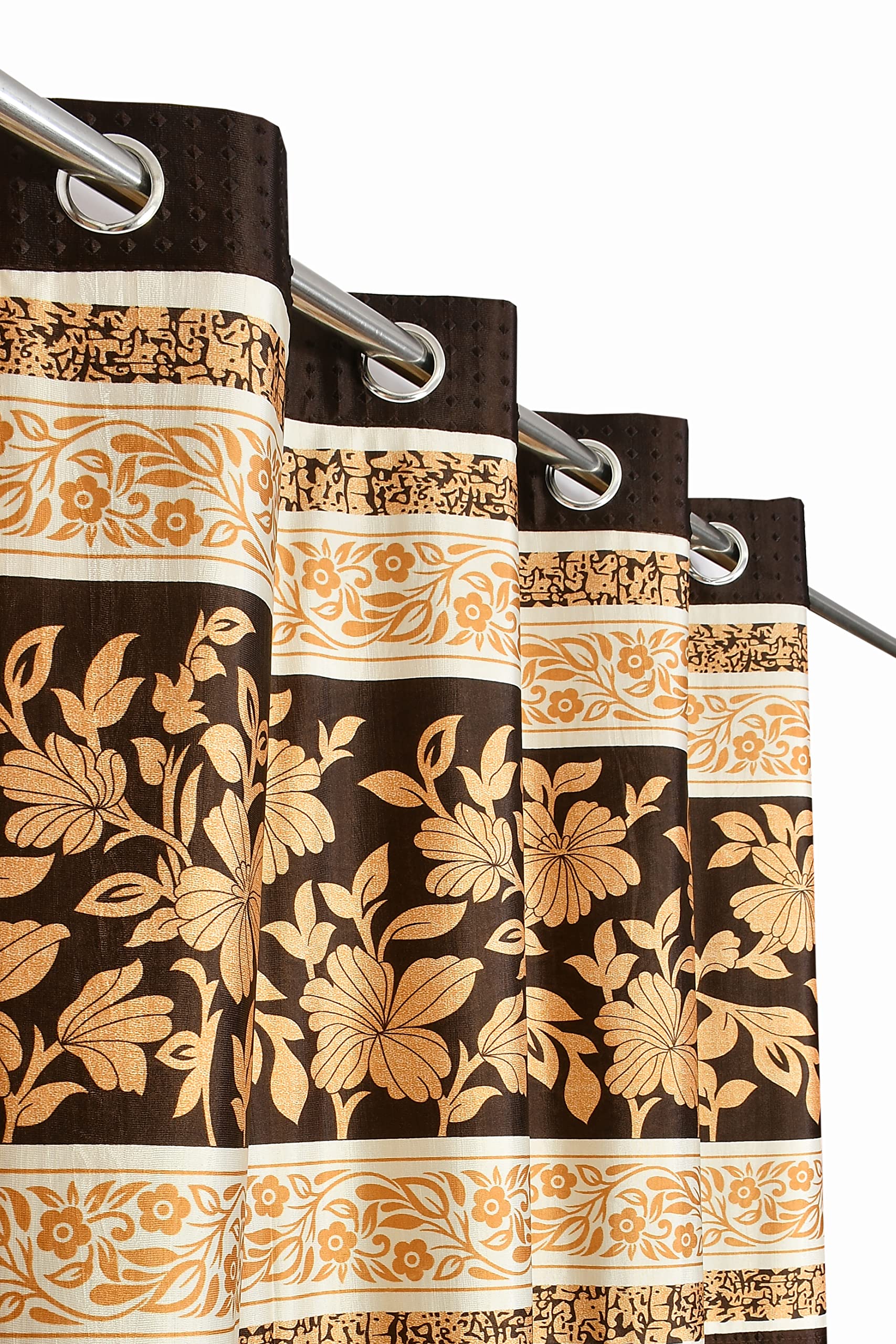 GOYCORS Abstract Polyester Golden Flower Patch Punching Window Curtains-Window_6 Ft, (Set of 2)(Brown) (B08CL14Z6P) Amazon Price History, Amazon Price Tracker