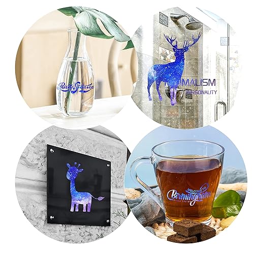 Miniatura 2 de Vinilo adhesivo permanente autoadhesivo con patrón de galaxia, vinilo adhesivo permanente de 12 x 12 pulgadas, vinilo adhesivo para decoración de