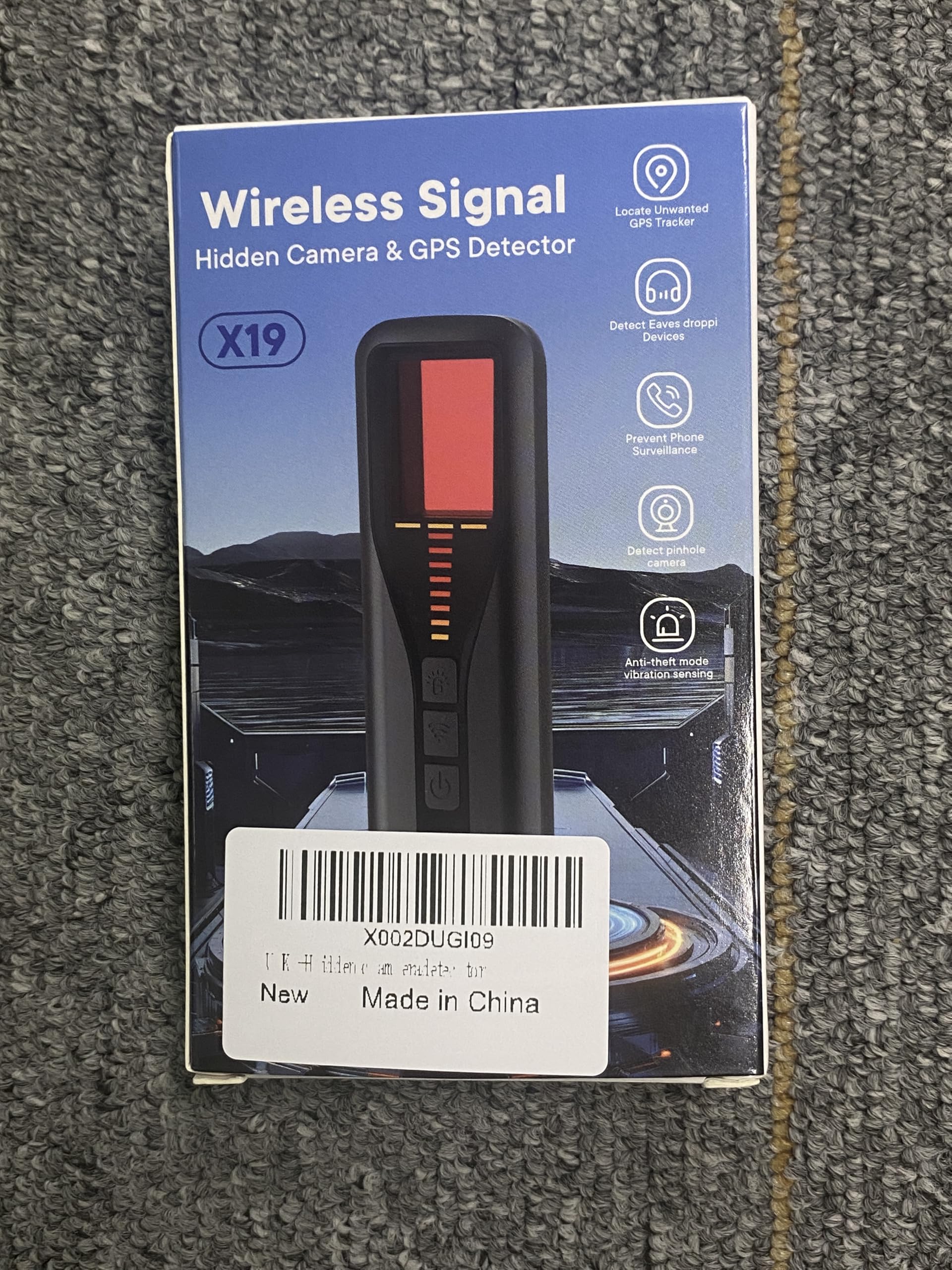 KozyOne Detectores de cámara Oculta, Detector de rastreador GPS, 6 Modos 5 Niveles de sensibilidad, Detector de Errores y buscador de cámara para Viajes, Coche, Cuarto de baño, Hotel