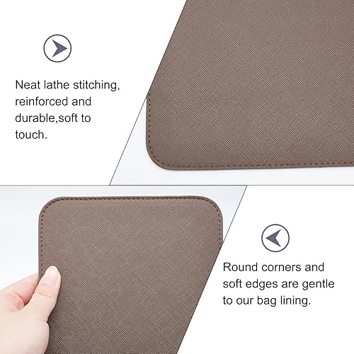 Miniatura 4 de WADORN Moldeador de base de bolso de piel sintética, cojines inferiores rectangulares de 11.8 x 5.9 pulgadas, bolsa de cuero vegano, forro grueso,