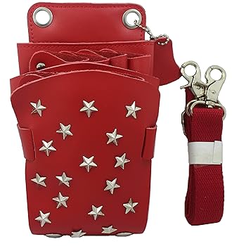 手染めダークボルドーの蓋付き大容量シザーケース 手染めダークボルドーの蓋付き大容量シザーケース シザーケース本革5