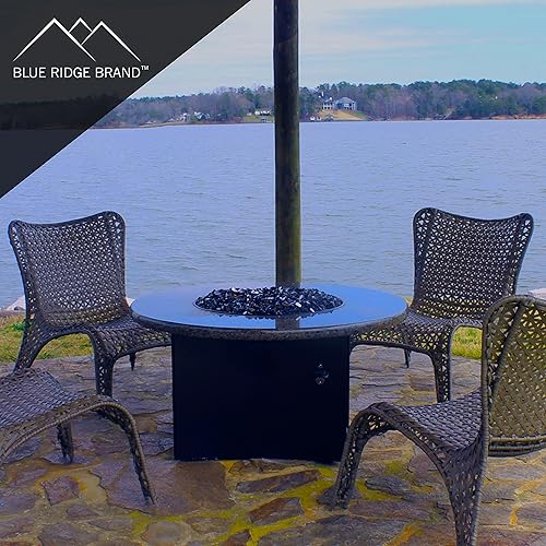 Miniatura 10 de Vidrio reflectante para hoguera, vidrio para hoguera, roca de vidrio para hoguera, piedras de vidrio, rocas de vidrio para hogueras, fogata de gas y