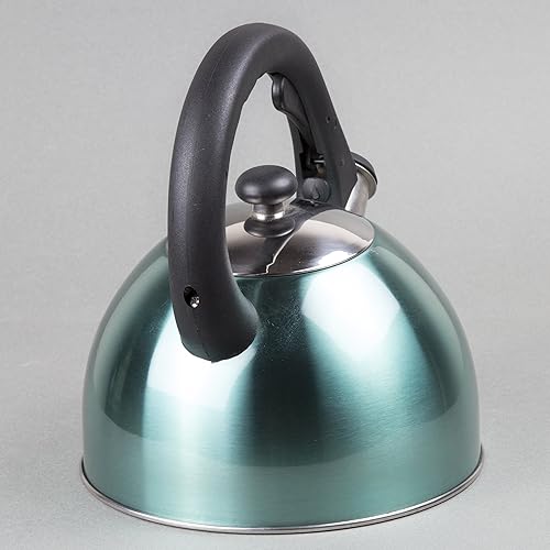 Miniatura 8 de Creative Home Hervidor de té silbante para estufa de 2.8 cuartos de galón, olla de té de acero inoxidable premium, agua de ebullición rápida, mango