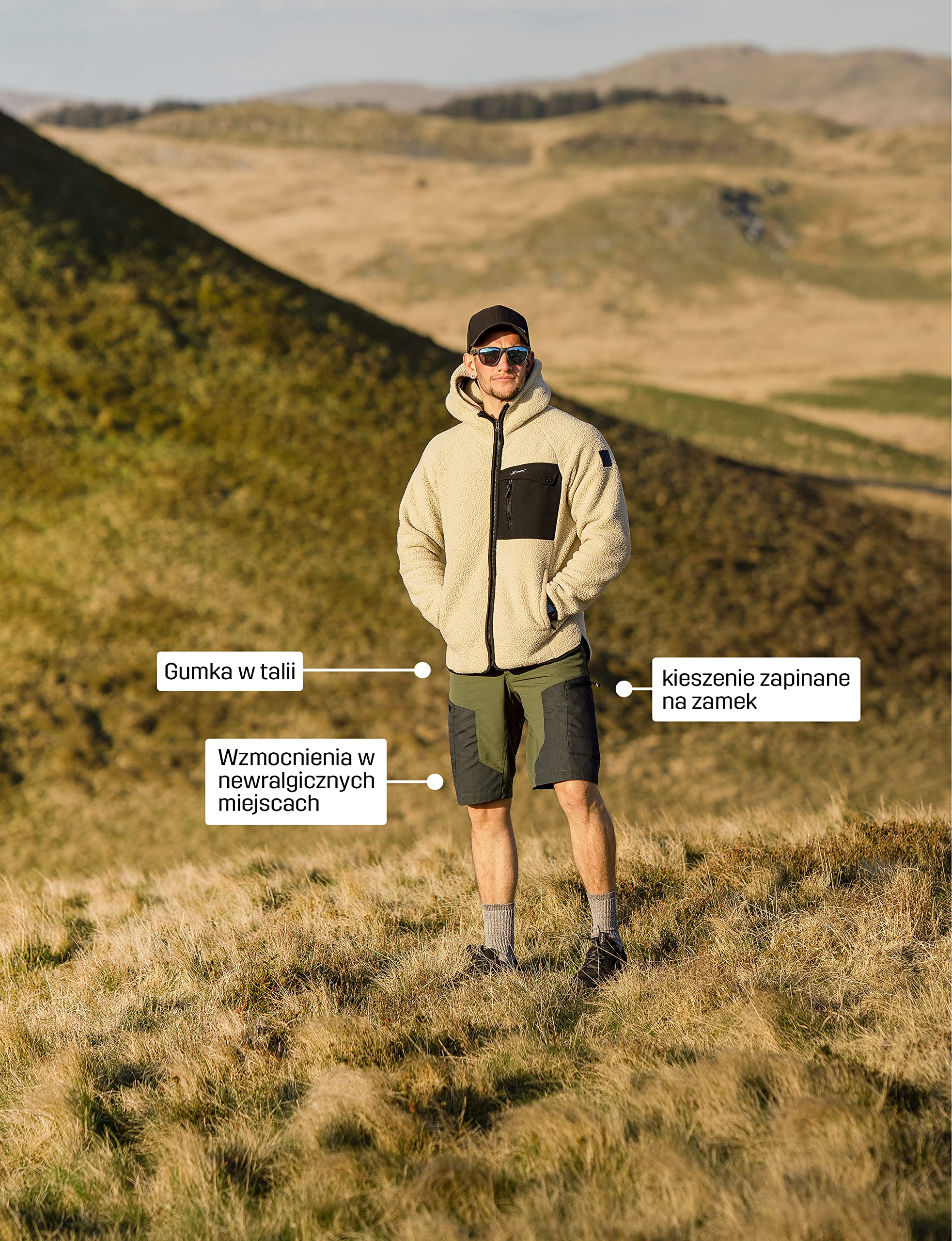 RevolutionRace RVRC GP Shorts Męskie, solidne i oddychające spodenki trekkingowe do wszelkich aktywności na świeżym powietrzu