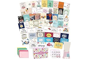 Birthday Card Box Set - 60 Card Assortment