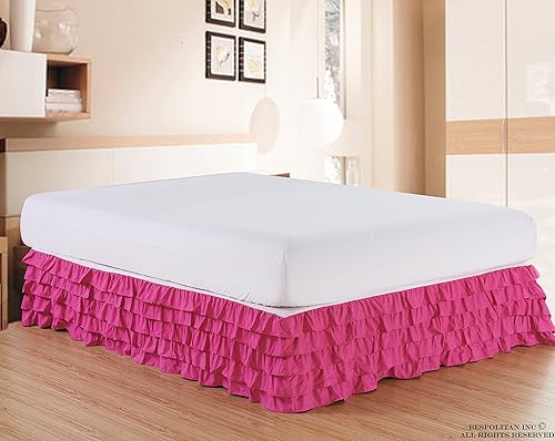 Elegant Comfort - Falda de cama de algodón egipcio de la mejor calidad, 1500 hilos, resistente a las arrugas, rodapié de varias capas, 15 pulgadas