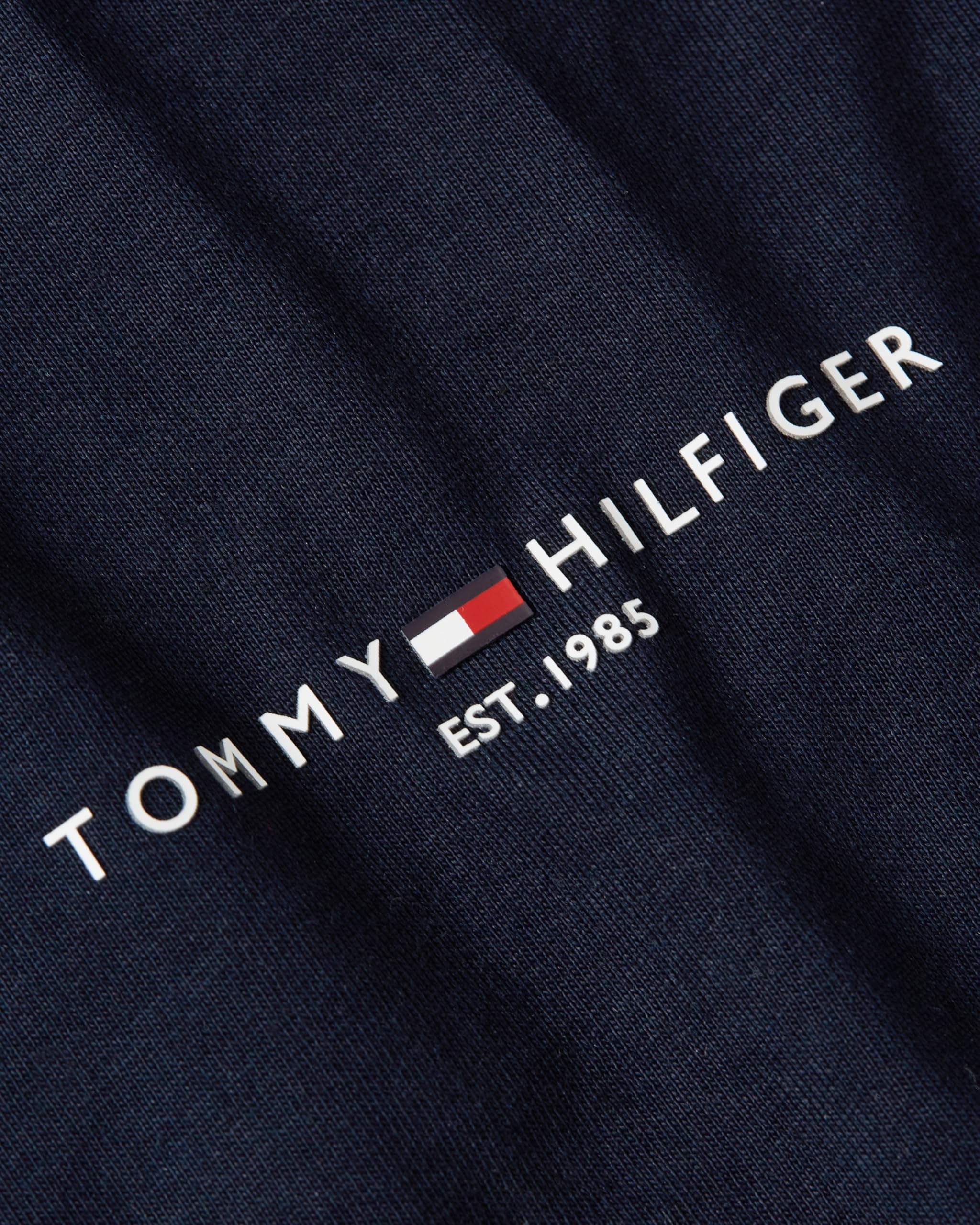 Tommy Hilfiger Koszulka męska Tommy Logo Tipped Tee S/S, Pustynne niebo, L