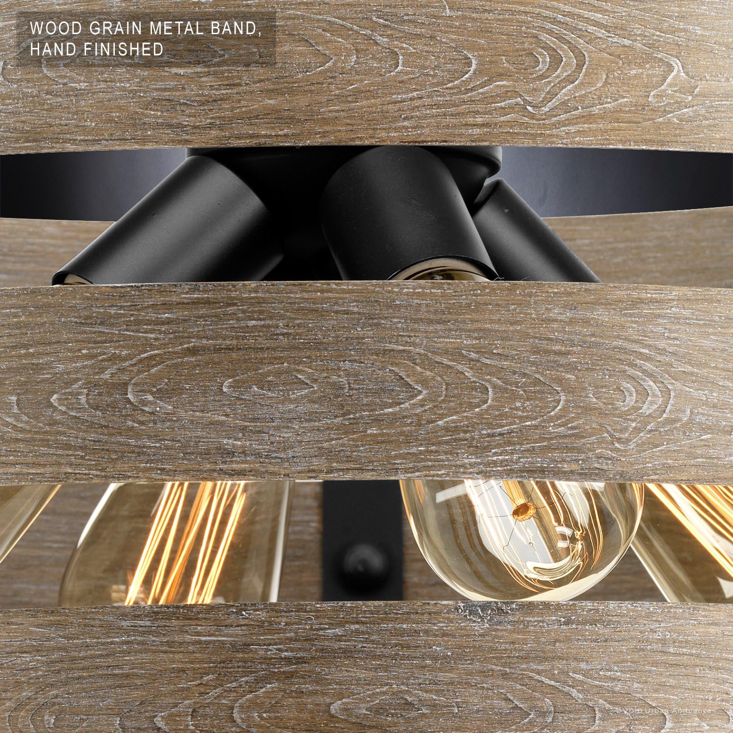 Authentic Crazy Deals Luxury Modern Farmhouse Chandelier Light, Medium Size: 18.25H x 21.625W, with Rustic Style Elements, Charcoal Finish, UHP2474 from The Adelaide Collection by Urban Ambiance