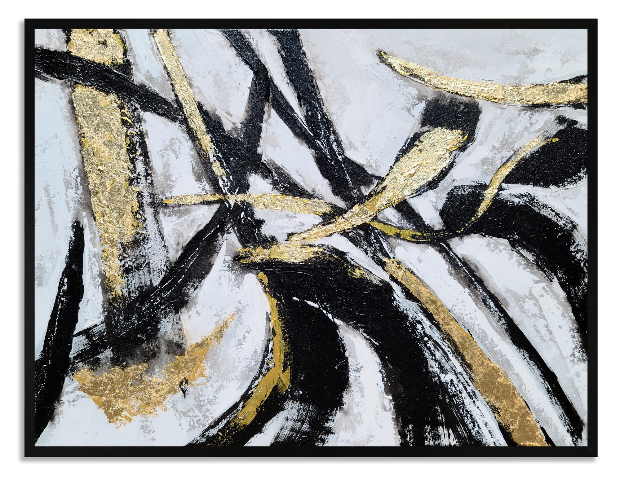 Yihui Arts Black White Canvas Wall Art