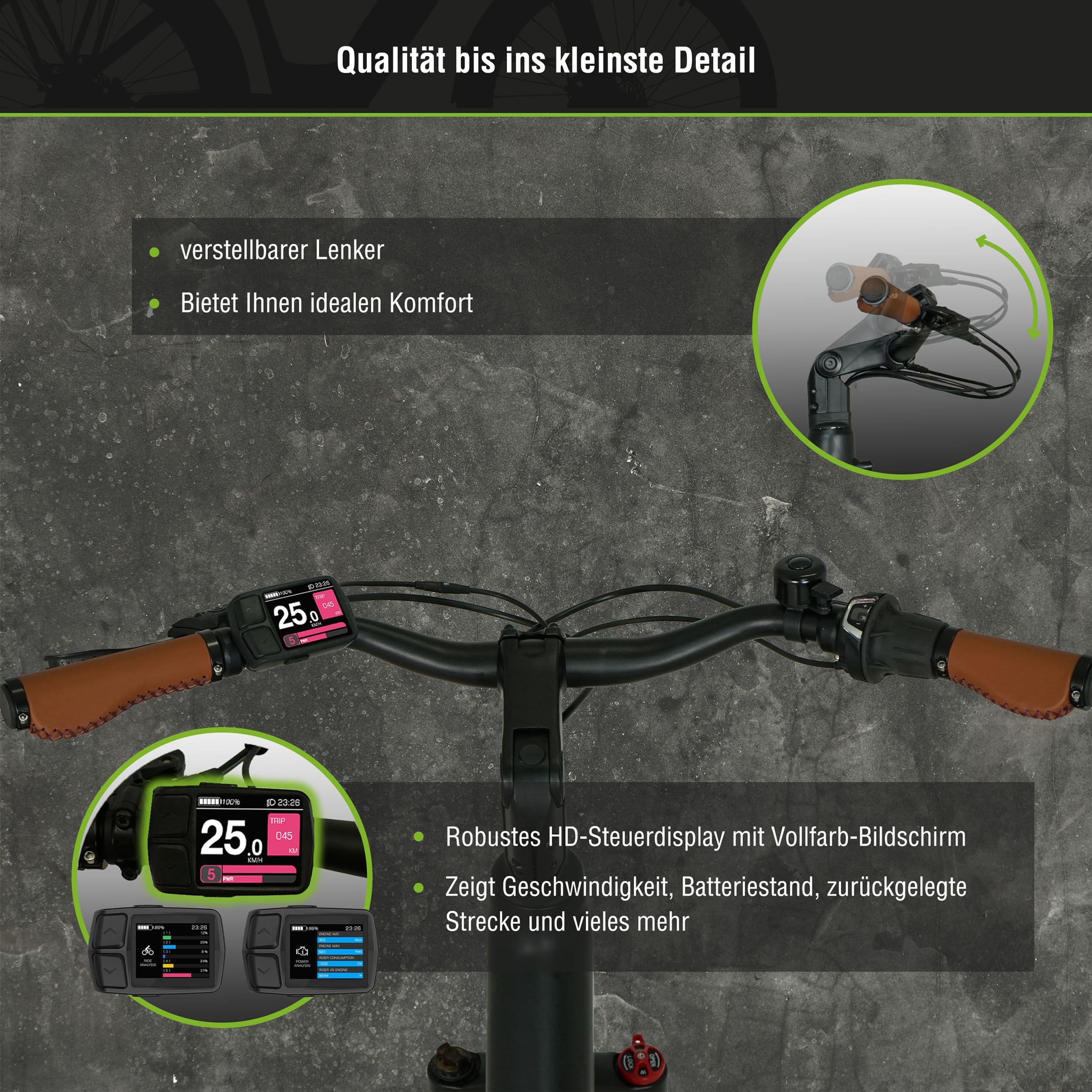 C5 Bici Elettrica Trekking 27,5'' ATB, Motore Centrale ANANDA 70Nm, 540Wh Batteria rimovibile, 9 Velocità, Freni Idraulici, E-Bike da Turismo per Uomo e Donna, Conforme UE, Modello 2026