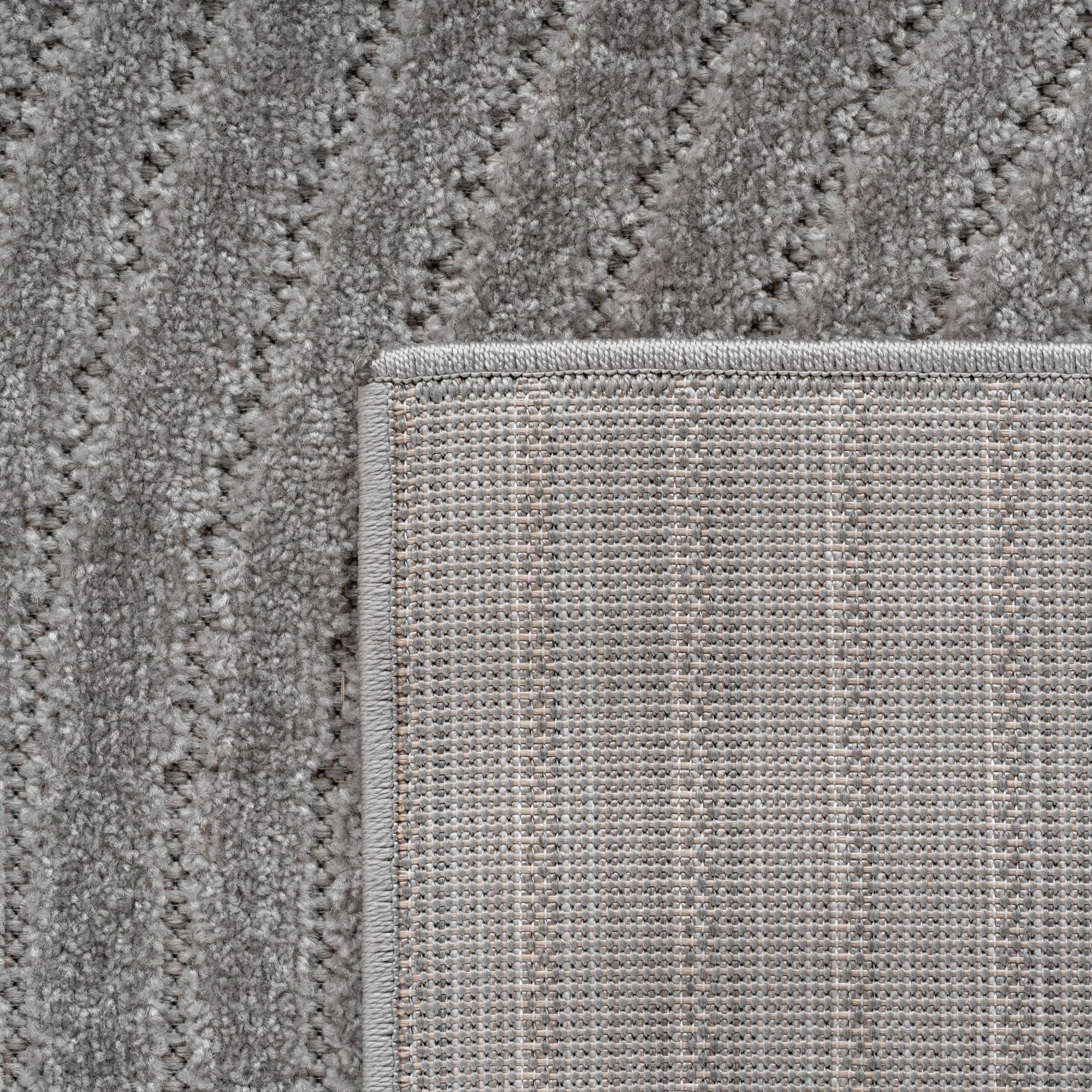 Carpettex Tapis extérieur résistant à la Pluie pour Salon, Chambre, véranda - Poils Courts Gris, Effet Relief, Doux et Lavable, Adapté à l'Extérieur, 200x290 cm